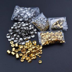 High quality stainless steel silver gold tone end beads for DIY jewelry making